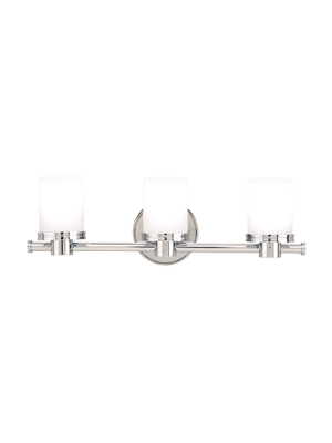 Hudson Valley Lighting Southport 3-bulb Vanity Lamp - Polished Chrome & Opal Matte