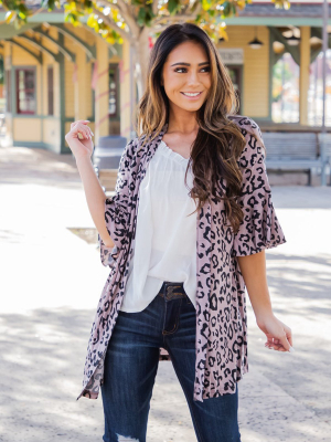 Moxie Cardigan - Taupe Leopard