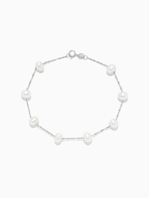 Effy 14k White Gold Cultured Fresh Water Pearl Bracelet