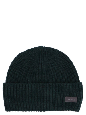 Ermenegildo Zegna Logo Patched Beanie