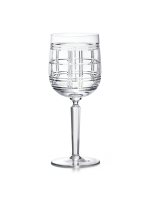 Hudson Plaid Red Wine Glass