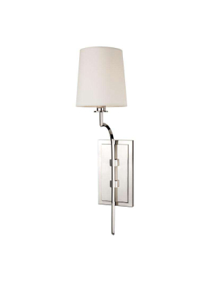 Glenford 1 Light Wall Sconce Polished Nickel