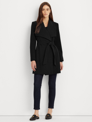 Crepe Open-front Coat