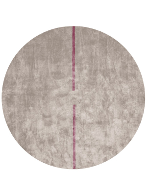 Lightsonic Hand Tufted Rug W/ Violet Stripe Design By Second Studio