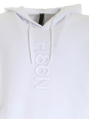 Hogan H86n Maxi Logo Embroidered Hoodie