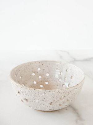 Rachael Pots Clay Berry Bowl In White