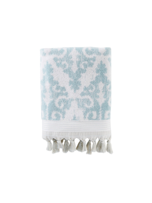 Mirage Fringe Bath Towel Blue - Skl Home