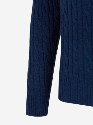 Loro Piana Zipped Turtleneck Knit Sweater