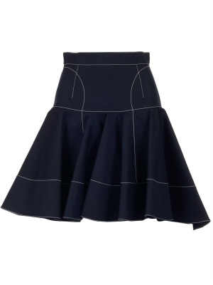 Alexander Mcqueen Pleated Flared Skirt