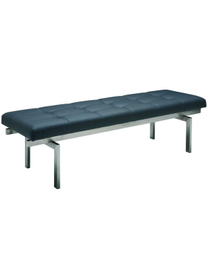 Louve 59" Bench, Grey