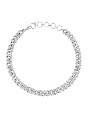 Essential Link Choker - White Gold