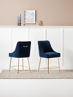 Velvet Elowen Counter Stool