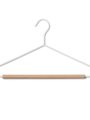 Matte White Metal Suit Hangers – Set Of 5