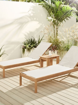 Playa Outdoor Textiline Chaise Loungers (2) & Side Table Set