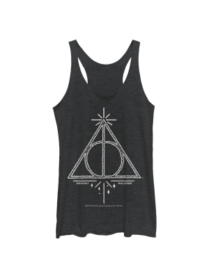 Women's Harry Potter Deathly Hallows Symbol Racerback Tank Top