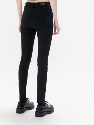 Bdg Twig Ripped High-waisted Skinny Jean - Black