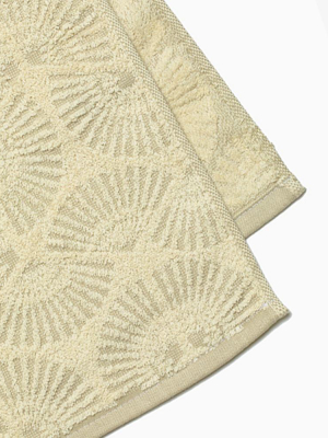 Fukuroya Face Towel, Light Tan Ougi Kikkou