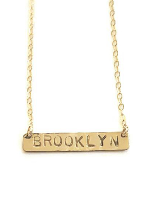 "brooklyn" Bar Necklace