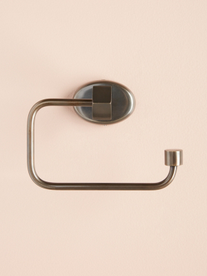 Brushed Geo Toilet Paper Holder