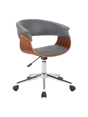 Mantua Mid-century Office Chair Chrome/gray - Armen Living