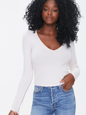 V-neck Long-sleeve Top