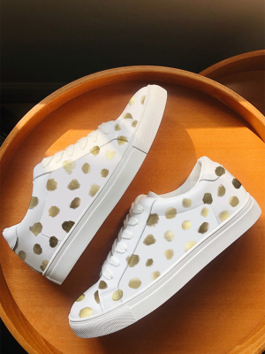 Gold Cheetah White Sneaker