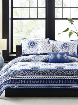 Blue Taylor Quilted Coverlet Set