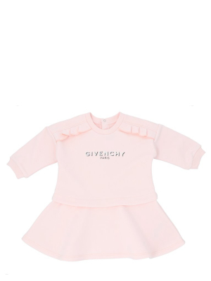 Givenchy Kids Logo Print Long-sleeve Dress