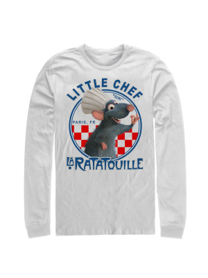 Men's Ratatouille Little Chef Remy Circle Long Sleeve Shirt