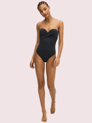 Palm Beach Molded-cup Bandeau One-piece