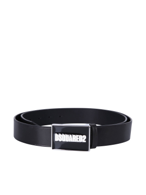 Dsquared2 Logo Plaque Buckled Belt