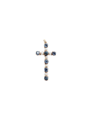 Sapphire Pearl Cross