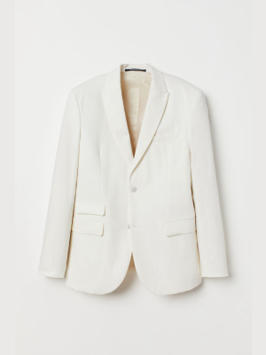 Slim Fit Linen-blend Blazer