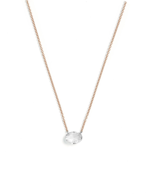 Floating Rose Cut Diamond Necklace