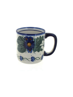 Blue Rose Polish Pottery Forget Me Not Coffee Mug