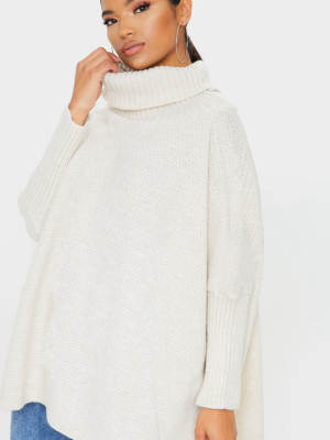 Oatmeal Oversized Slouchy Knitted Sweater