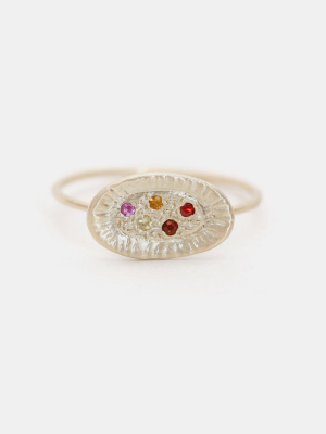 Colorful Sunburst Ring