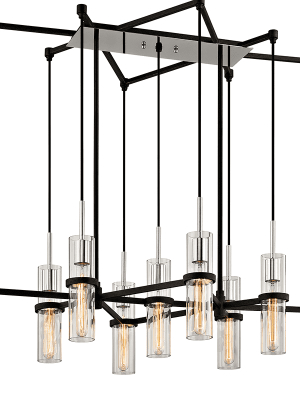 Xavier 9lt Linear Chandelier Iron