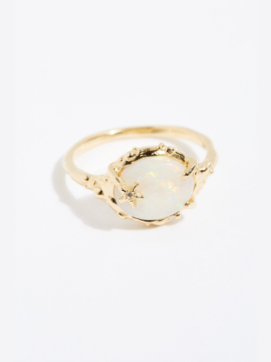 14k Coral Reef Opal Ring