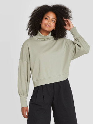 Women's Interlock Mock Turtleneck Sweatshirt - Prologue™