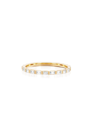 Ef Collection Diamond Baguette Eternity Stack Ring