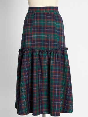 Belle Of The Study Hall Midi Skirt