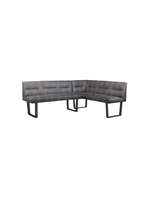 Hanlon Corner Bench Dark Grey