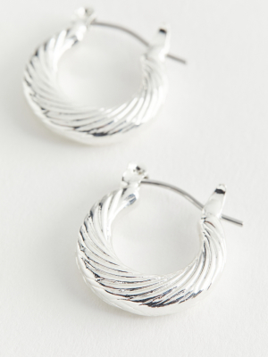 Luca Textured Hoop Earring