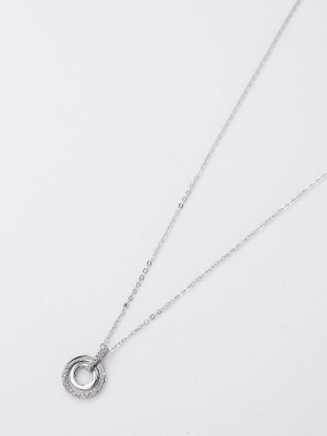 Double Ring Silver Necklace - Soul Special