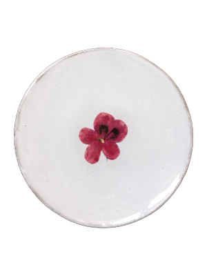 Pink Flower Plate