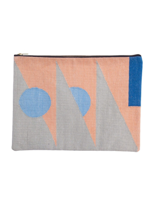 Olivia Triangle Clutch - Peach