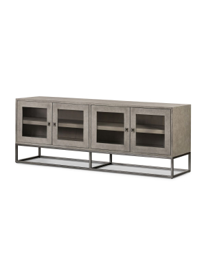 Olivia Faux Shagreen Media Console