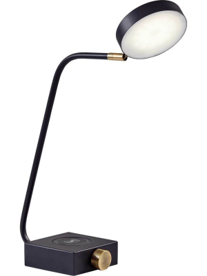 Colomiers Wireless Charge Desk Lamp Black/brass