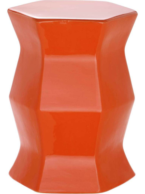 Molly Hexagon Garden Stool Orange